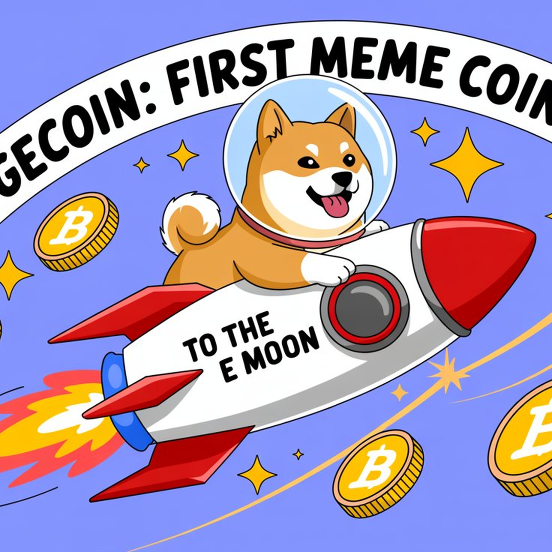 Doge and Pepe crossover crypto meme illustration