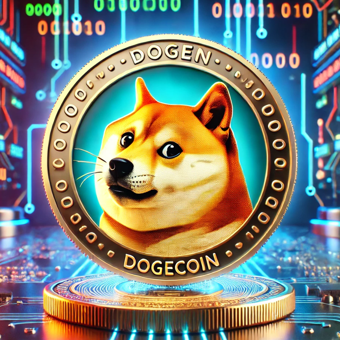 Dogecoin meme community art in cartoon style
